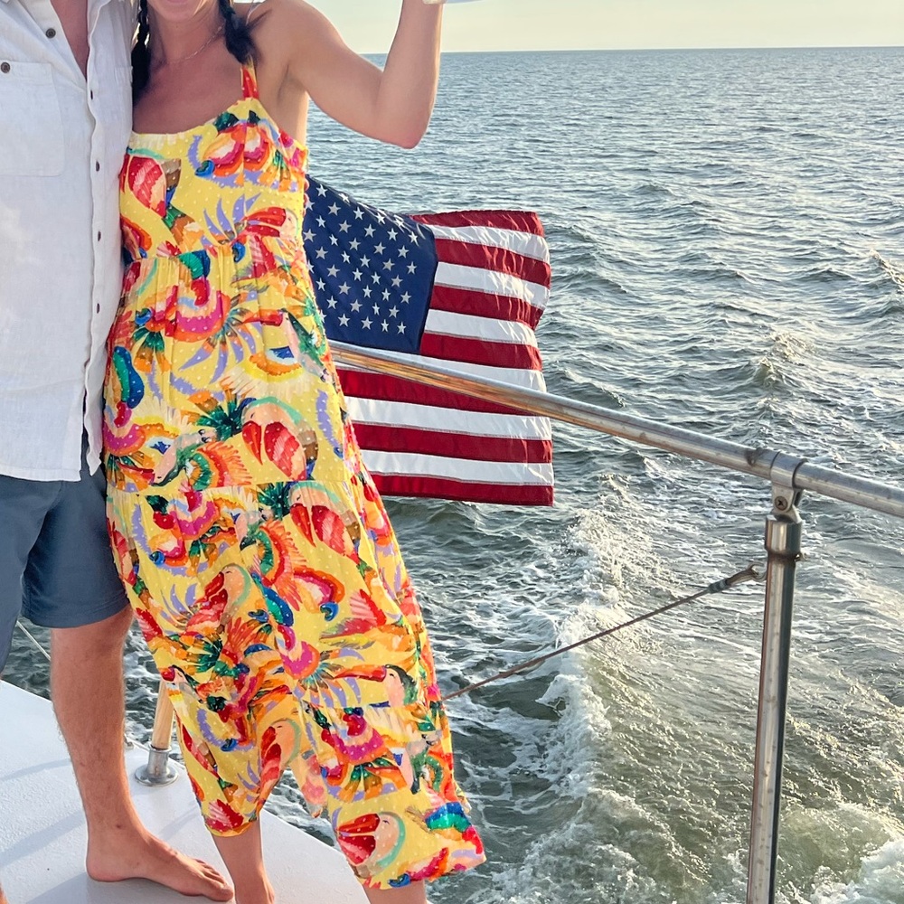 FARM Rio Vibrant Yellow Floral Dress
